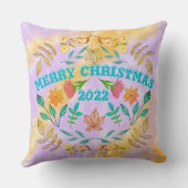 メリーパーソナライズされたクリスマス20XX クッション (裏面)