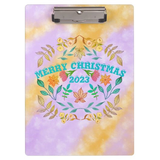 メリーパーソナライズされたクリスマス20XX クリップボード (正面)