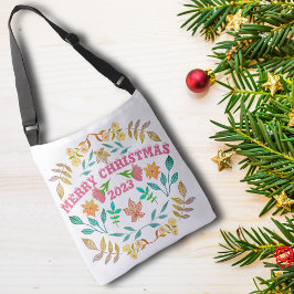 メリーパーソナライズされたクリスマス20XX クロスボディバッグ