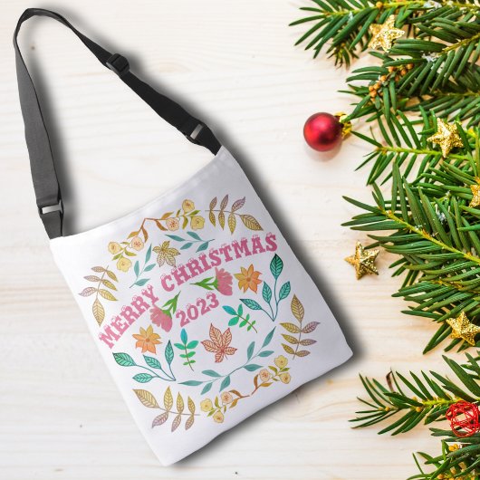 メリーパーソナライズされたクリスマス20XX クロスボディバッグ