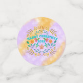 メリーパーソナライズされたクリスマス20XX コンフェッティ (スモール正面)