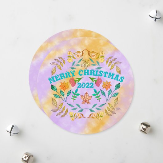 メリーパーソナライズされたクリスマス20XX シーズンカード (正面/裏面インサイチュ)