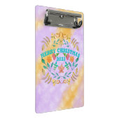 メリーパーソナライズされたクリスマス20XX ミニクリップボード (アングル)