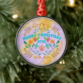 メリーパーソナライズされたクリスマス20XX メタルオーナメント