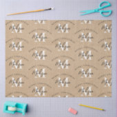 メリーパーソナライズされたクリスマス・クラフト・モノグラム 薄葉紙 (クラフト)