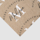 メリーパーソナライズされたクリスマス・クラフト・モノグラム 薄葉紙 (詳細)