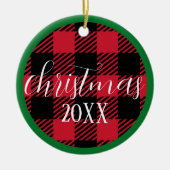 メリーパーソナライズされたクリスマス – クリスマス飾り セラミックオーナメント (正面)