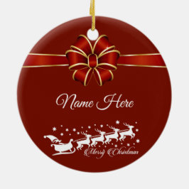 メリーパーソナライズされたクリスマス セラミックオーナメント