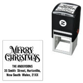 メリーパーソナライズされたクリスマス セルフインキングスタンプ (インサイチュ)
