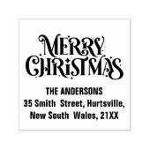 メリーパーソナライズされたクリスマス セルフインキングスタンプ (デザイン)