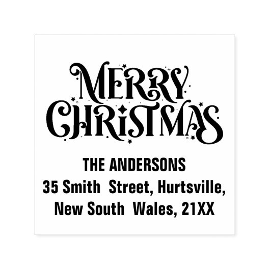 メリーパーソナライズされたクリスマス セルフインキングスタンプ (デザイン)