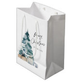 メリーパーソナライズされたクリスマス ミディアムペーパーバッグ (正面アングル)