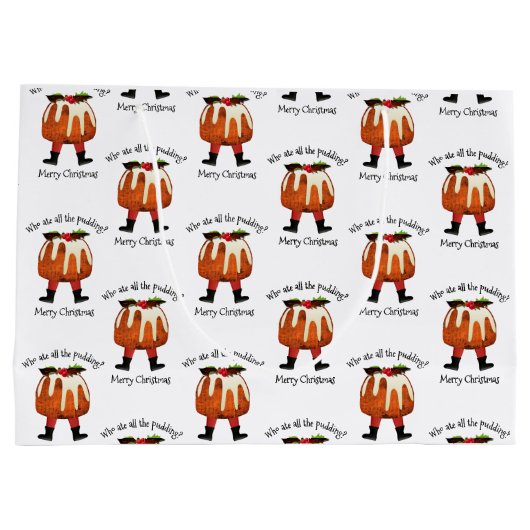 メリーパーソナライズされたクリスマス ラージペーパーバッグ (裏面)