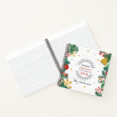 メリーパーソナライズされたクリスマス&新年のゲストブック ノートブック (内部)