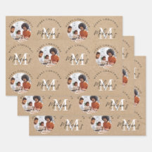 メリーパーソナライズされたクリスマスKraftモノグラム写真