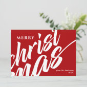 メリーパーソナライズされたスの名モダン前はっきりした赤 シーズンカード (スタンド正面)