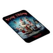 メリーパーソナライズされたスクリスフおもしろいォトマグネット マグネット (右側)