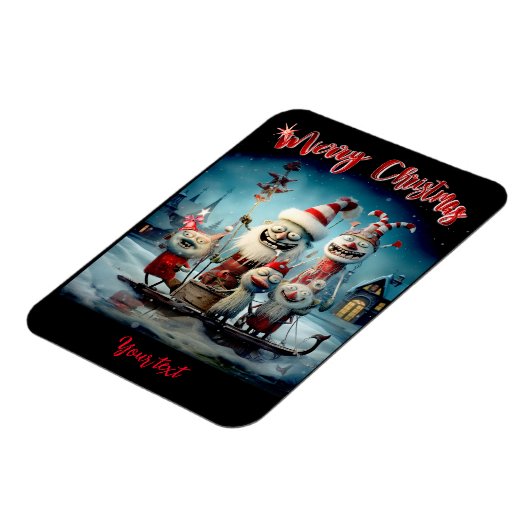 メリーパーソナライズされたスクリスフおもしろいォトマグネット マグネット (左側)