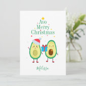 メリーパーソナライズされたスクリスマスアボカドイラストレーション (スタンド正面)