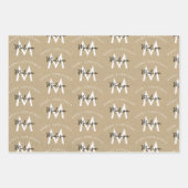 メリーパーソナライズされたスモダンクリスクラフトモノグラム ラッピングペーパーシート (正面3)