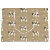 メリーパーソナライズされたスモダンクリスクラフトモノグラム ラージペーパーバッグ (正面)