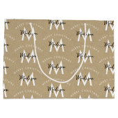 メリーパーソナライズされたスモダンクリスクラフトモノグラム ラージペーパーバッグ (裏面)