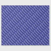 メリーパーソナライズされたモダンクリスマス深いブルー ラッピングペーパー (フラット)