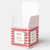 メリーパーソナライズされた真っ赤市松模様に フェイバーボックス (オープン)