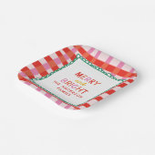 メリーパーソナライズされた真っ赤市松模様に ペーパープレート (傾斜あり)