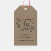 メリーパーソナライズされた素朴クリスマスのクラフト名 ギフトタグ (正面)
