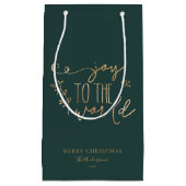 メリーパーソナライズされた素朴クリスマスの家族の名前 スモールペーパーバッグ (正面)