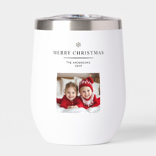 「メリーパーソナライズされた・クリスマスの写真と名前 (正面)