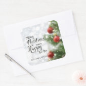 メリーパーソナライズされた・クリスマスツリー |シール スクエアシール (封筒)