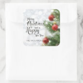 メリーパーソナライズされた・クリスマスツリー |シール スクエアシール (バッグ)