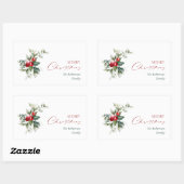 メリーパーソナライズされた・クリスマス・ギフト・シール 長方形シール (シート)