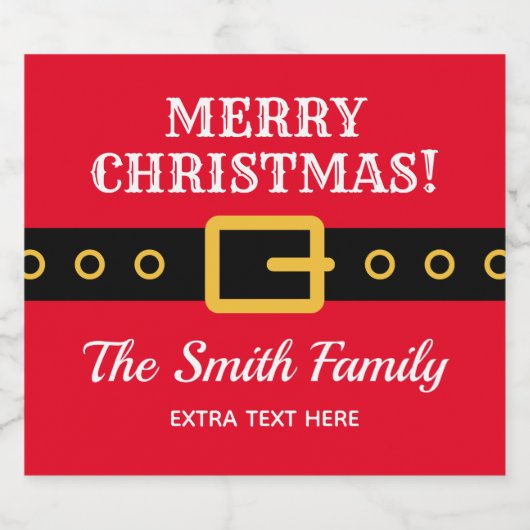 メリーパーソナライズされた・クリスマス・サンタクロースのスーツおもしろい リキュールボトルラベル (シングルラベル)