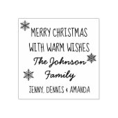 メリーパーソナライズされた・クリスマス・スノーフレーク・スタンプ ラバースタンプ (インプリント)