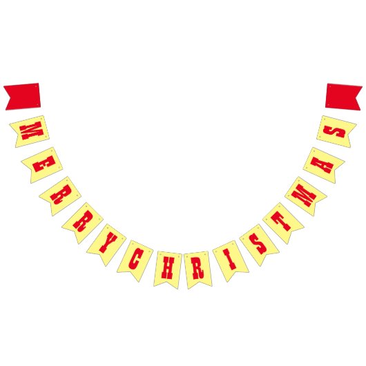 メリーパーソナライズされた・クリスマス・バナー バンティングフラッグ (全)