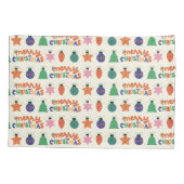 メリーパーソナライズされた・クリスマス・ピラロケース 枕カバー (裏面)