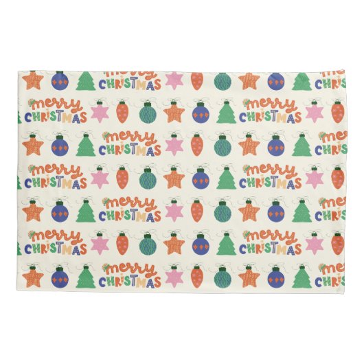 メリーパーソナライズされた・クリスマス・ピラロケース 枕カバー (裏面)