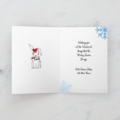 メリーパーソナライズされた・クリスマス・ペンギン カード (内部)