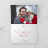 メリーパーソナライズされた・クリスマス・レッド、ブラック・プレイド・カード シーズンカード (内部)