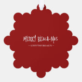 メリービーチマス熱帯クリスマス オーナメントカード (裏面)