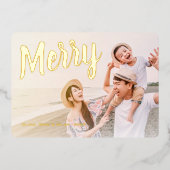 メリーピンク レトロスパークル ゴールドメタリック 箔シーズンカード (正面)