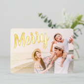 メリーピンク レトロスパークル ゴールドメタリック 箔シーズンカード (立ち正面)