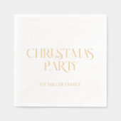 メリーファンシークリスマスレトロタイポグラフィ 箔ナプキン (正面)