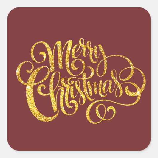 メリーファンシークリスマス スクエアシール (正面)