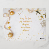 メリーファンシークリスマス，写真，名前メッセージ縁ど,  箔シーズンポストカード (裏面)