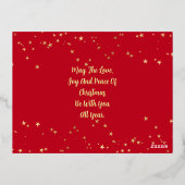 メリーファンシークリスマス，写真，名前メッセージ縁ど,  箔シーズンポストカード (裏面)