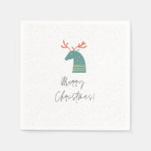 メリーファンシー・クリスマス・ディアー スタンダードカクテルナプキン (正面)